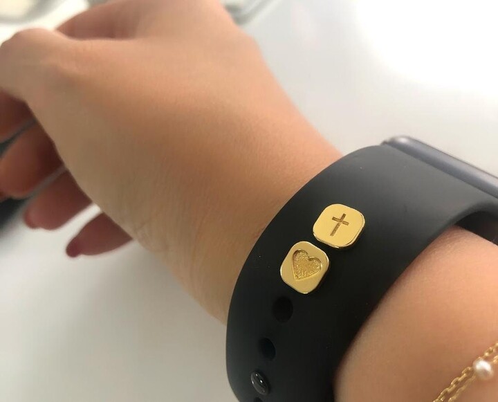 Apple Watch Compatible Accessories Birth Flower Band Horoscope Alphabet Emoji Charm