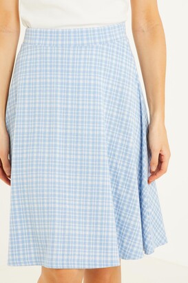 gingham hem skirt
