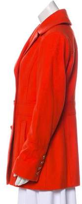 Michael Kors Wool Double-Breasted Coat Orange Wool Double-Breasted Coat
