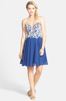 Thumbnail for your product : Faviana Embellished Chiffon Fit & Flare Dress