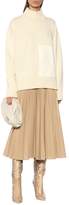 Thumbnail for your product : Fendi Pleated nylon midi skirt