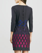 Thumbnail for your product : Phoebe Couture Embroidered-Skirt Knit Dress