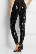 Thumbnail for your product : MICHAEL Michael Kors Sequined jersey track pants