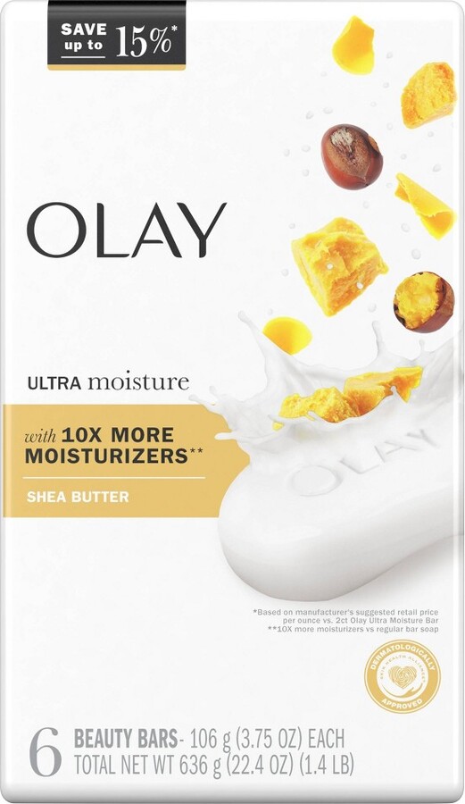 Olay Moisture Outlast Ultra Moisture Shea Butter Beauty Bar Soap with