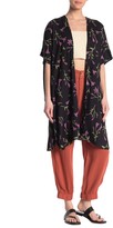 Thumbnail for your product : Angie Long Woven Floral Kimono
