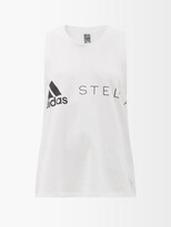 Thumbnail for your product : adidas by Stella McCartney Logo-print Jersey Tank - White