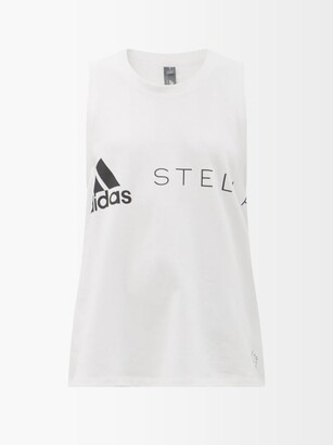 adidas by Stella McCartney Logo-print Jersey Tank - White