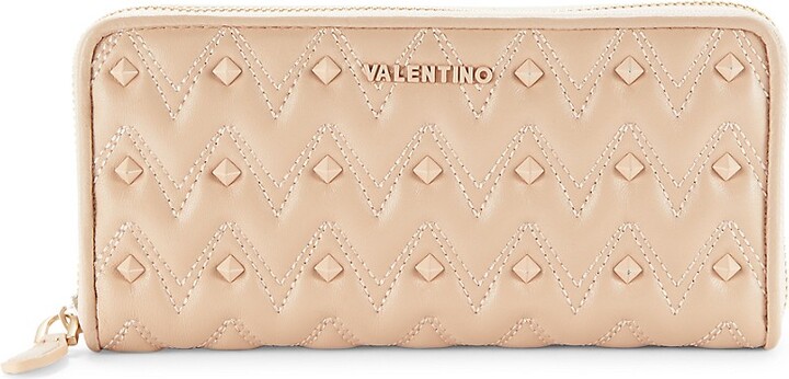 Valentino by Mario Valentino Leonardo Studded Leather Wallet - ShopStyle