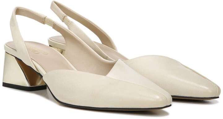 cream slingbacks