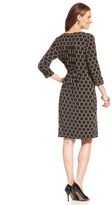 Thumbnail for your product : Charter Club Petite Lace-Up Status-Print Dress