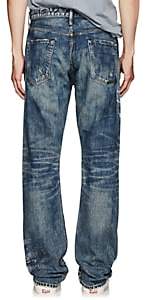 Edwin Men's Distressed Straight Jeans - Blue