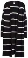 Thumbnail for your product : Lafayette 148 New York Stripe Open Front Long Cardigan