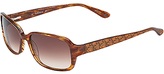 Thumbnail for your product : Liz Claiborne Rectangular Frame Sunglasses with Logo Arm - Gold