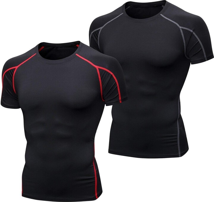 Compression Mens Long Sleeves Top Shirt Base Layer Athletic Cycling Sports Gym