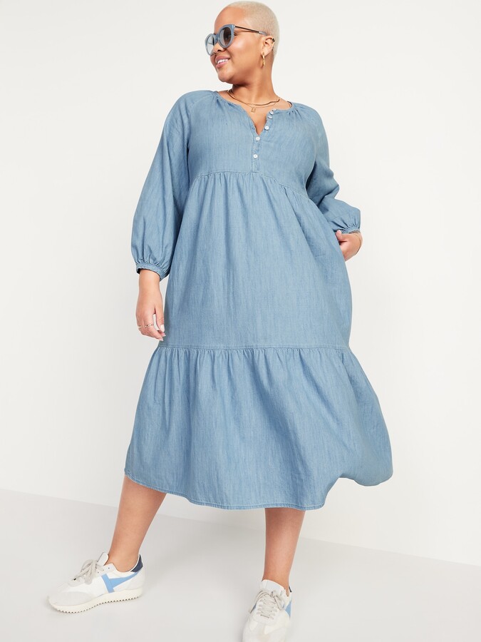 light blue plus size dress