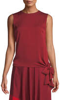 Thumbnail for your product : Milly Jana Stretch-Silk Hem-Tie Top