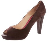 Thumbnail for your product : Kate Spade Suede Peep-Toe Pumps