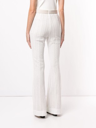 We Are Kindred Marbella crochet knit flared trousers