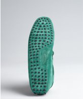 Thumbnail for your product : Tod's green suede boat stitched pebbled sole 'Gommini' loafers