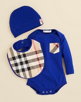 Thumbnail for your product : Burberry Infant Boys' Callum Hat, Bib & Bodysuit Set - Sizes 3-12 Months
