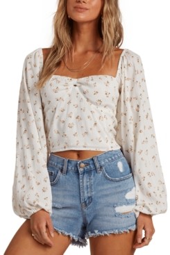 white flowy crop top