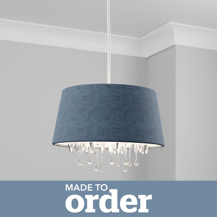 Dunelm Made to Order Beaded Shade Blue ShopStyle