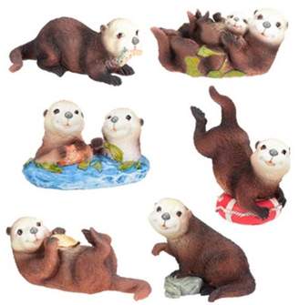 Summit Sea Otters (Set of 6) - Collectible Figurine Statue Sculpture Figure