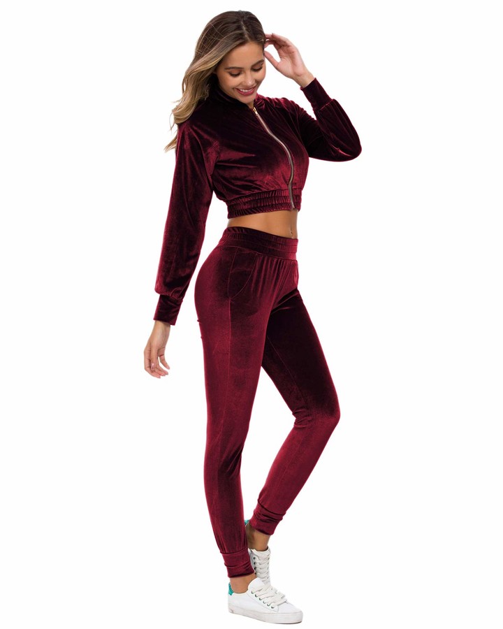 Unifizz Womens 2 Piece Long Sleeve Tracksuit Set Plus Size Hoodie Sport Workout Outfits Top and Jogger Pant 