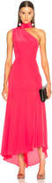 Thumbnail for your product : Nicholas Tie Neck Maxi Dress in Hot Coral | FWRD