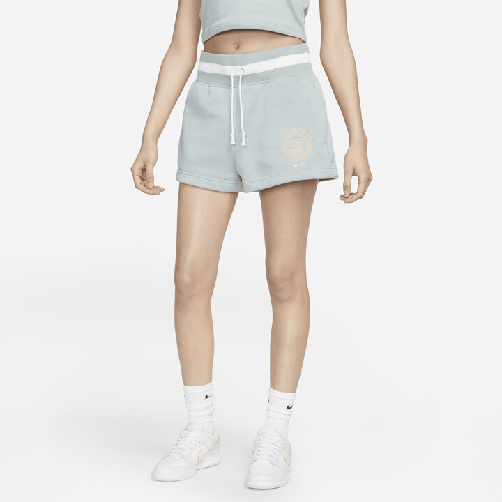 Nike Women's Sportswear Phoenix Fleece Heritage High-Waisted Shorts in Grey  - ShopStyle