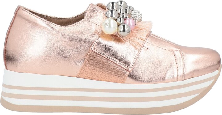 rose gold platform sneaker