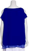 Thumbnail for your product : Alice + Olivia Cold-Shoulder Silk Top