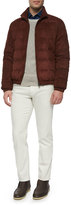 Thumbnail for your product : Loro Piana Five-Pocket Stretch Denim Jeans, Cream
