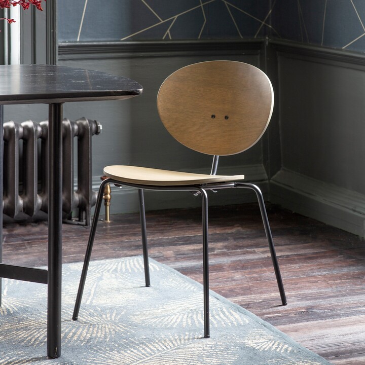 Dunelm Hobson Set of 4 Dining Chairs, Metal Grey ShopStyle