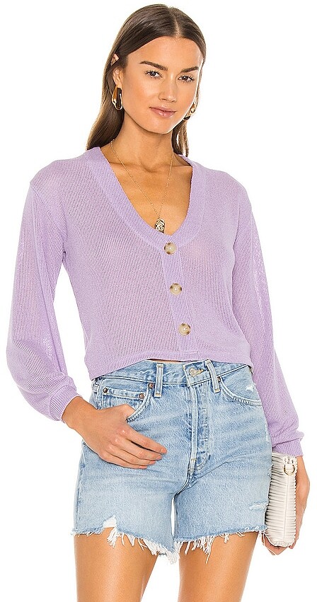 lavender cardigan top