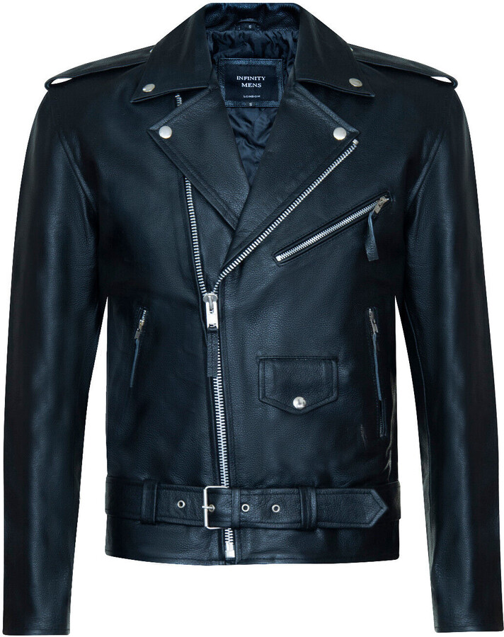 Infinity Leather Men's Brando RED INDIAN Cowhide Jacket - Osasco