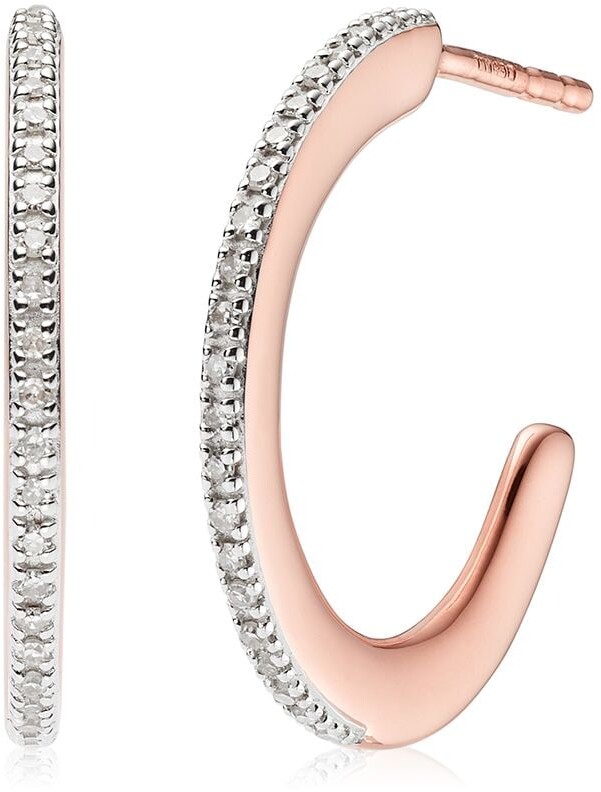 Monica Vinader Fiji Skinny Hoop Diamond earrings ShopStyle