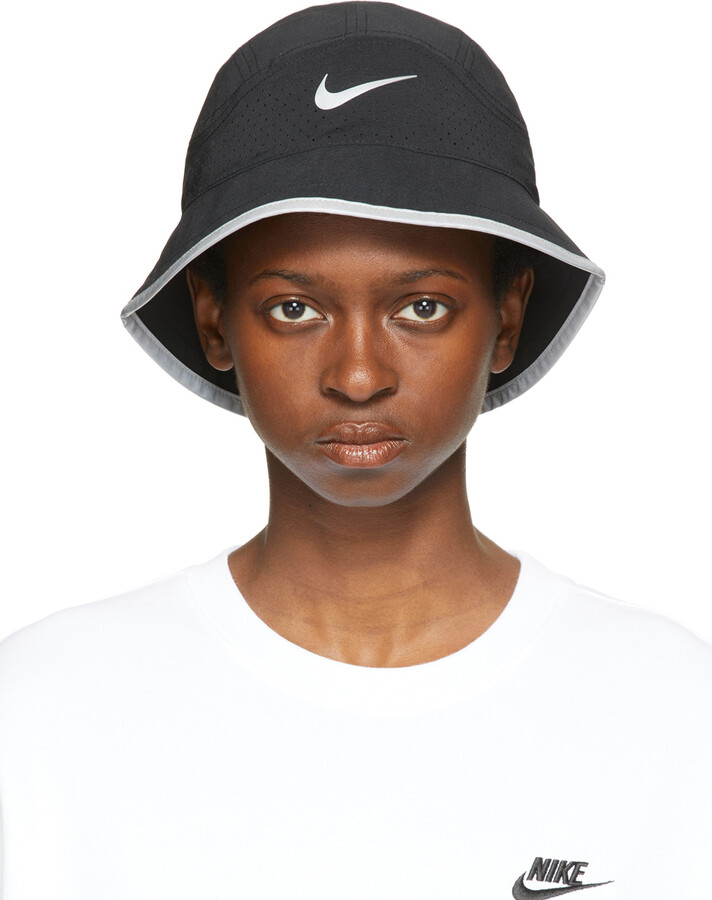 Nike Black Dri-FIT Perforated Running Bucket Hat - ShopStyle