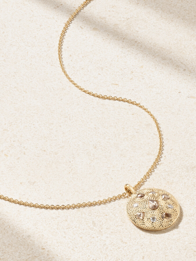 De Beers Talisman Medal Small 18-karat Gold Diamond Necklace - One size