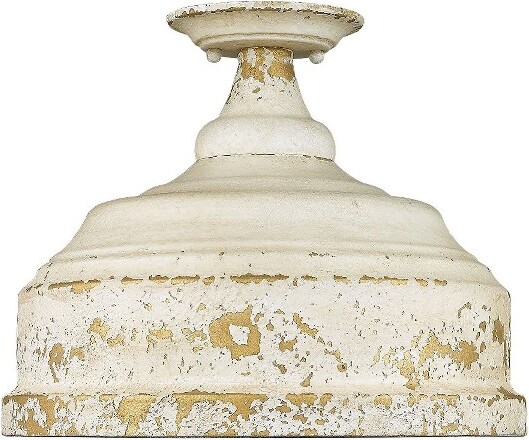 Golden Lighting GoldenLightingKeating3-LightSemi-flushinAntiqueIvory