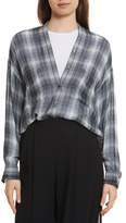 Thumbnail for your product : Vince Shadow Plaid Silk Blouse