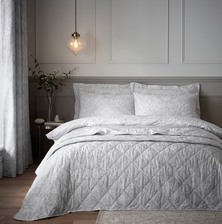 Dunelm Emelie Grey Bedspread Grey ShopStyle Quilts & Coverlets