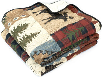 Donna Sharp Your Lifestyle by Woodland Patch Rustic Quilted Throw