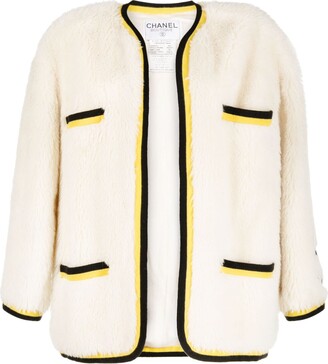 CHANEL Pre-Owned 2000s Woven Collarless Jacket - Farfetch