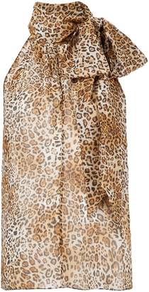 Saint Laurent leopard print blouse