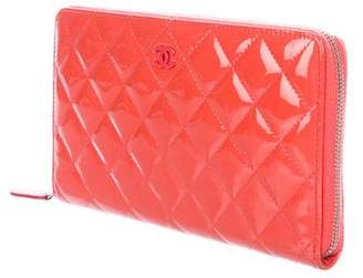 Chanel L-Large Quilted Zip Wallet