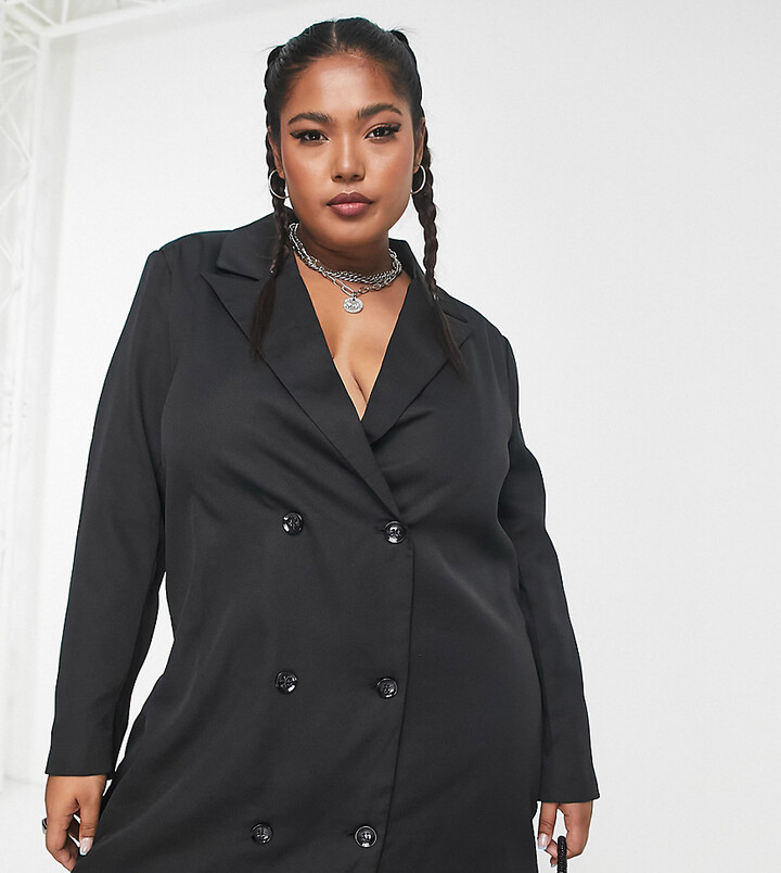 Urban Threads Curve Urban Threads Plus double breasted blazer