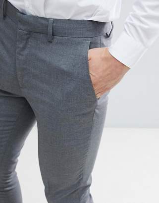 New Look Skinny Fit Smart Pants In Grey