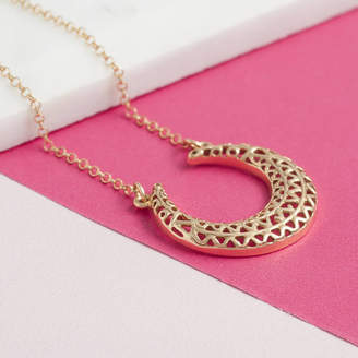Loel & Co. Aztec Crescent Pendants In Gold And Silver