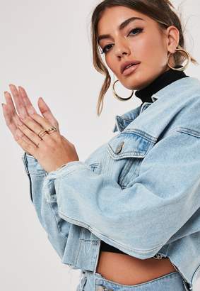 Missguided Gold Look 6 Pack Rings